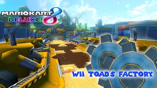 Wii Toads Factory  Mario Kart 8 Deluxe Custom Track [upl. by Nahshunn]