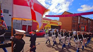 Mourne Young Defenders flute band Kilkeel  Glasgow Boyne Celebrations 6thJuly 2024 [upl. by Halyak]