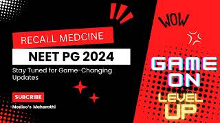 RECALL MEDICINE NEETPG 2024  Medicos Maharathi  AP Singh [upl. by Labaw]