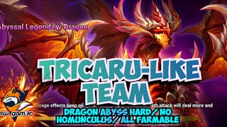 TRICARU STYLE FARMABLE TEAM DRAGONS ABYSS HARD summoners war [upl. by Ricketts762]