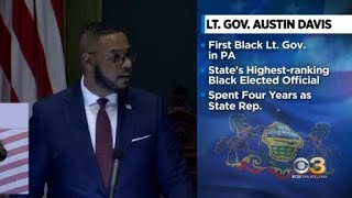 Austin Davis sworn in as first Black Pa lieutenant governor [upl. by Hoffmann]