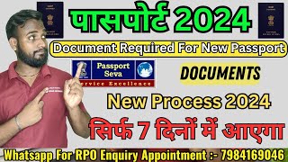 Document Required For New Passport In India 2024  MINOR ADULT ECR ECNR  Abhishek Sahani [upl. by Pournaras]