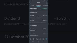Trading212 Dividend Income October 2023 [upl. by Yxel]