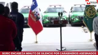 Presidente Boric encabeza minuto de silencio por Carabineros caídos en actos de servicio [upl. by Bozovich]