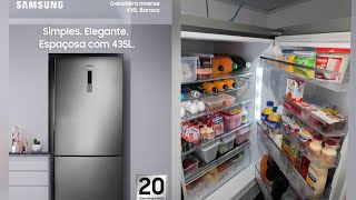 Geladeira SAMSUNG Inverse Bottom Barosa 435l Com Rack Para Vinho Cor Inox  Inverter [upl. by Notsgnik]