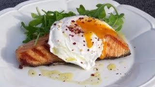 How to make Hot Salmon amp Rocket Salad with Poached Egg Recipe  Sydney Harbour KitchenEp1 [upl. by Grochow]