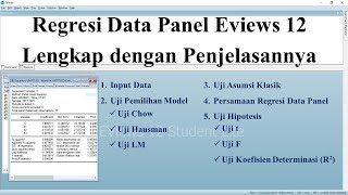 Regresi Data Panel Eviews 12 Lengkap dengan Penjelasannya [upl. by Nivrek]