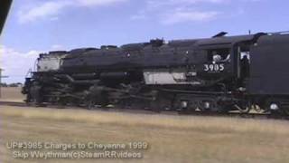 Union Pacific 3985 Catches FIRE on 1999 excursion [upl. by Annora723]