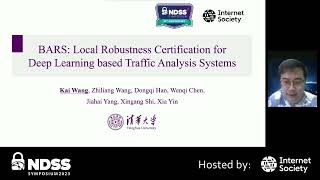 NDSS 2023  BARS Local Robustness Certification for Deep Learning based Traffic Analysis Systems [upl. by Sonia]