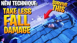 NEW Advanced Trick To Take Less Fall Damage Fortnite Battle Royale [upl. by Eelahc]