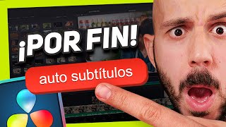 ¡DESCÁRGALO YA 🔥 SUBTÍTULOS AUTOMÁTICOS en DAVINCI RESOLVE 185 STUDIO [upl. by Vitkun]