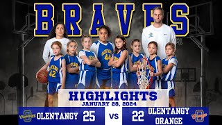 4th Grade Olentangy 25 vs Olentangy Orange Patton 22 Highlights  January 28 2024 [upl. by Airdnaid179]