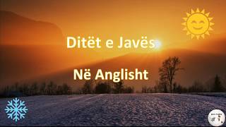 Ditet e Javes ne Anglisht Days of the week in English  English Teaching [upl. by Season659]