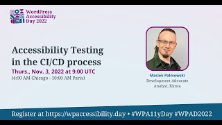 Accessibility Testing in the CICD process [upl. by Mota]