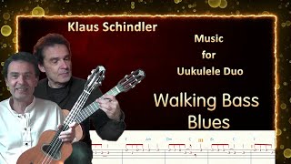 Walking Bass Blues Ukulele Duo amp Ukulele Solo Low G [upl. by Edan102]