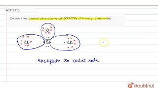 Draw the Lewis structure of SOCl2 Thionyl chloride [upl. by Stig]