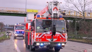 GROSSER STURMSCHADEN IN RATINGEN  Einsatzfahrt Rüstzug der Berufsfeuerwehr Düsseldorf [upl. by Nala996]