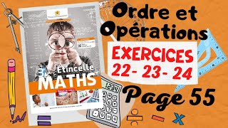 Étincelle Maths 3AC page 55  Ordre et Opérations  Partie1 [upl. by Dustie]