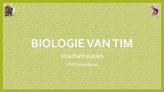 Biologie van Tim  Voedselrelaties bovenbouw [upl. by Giacopo]