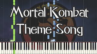 Mortal Kombat Theme Song Piano Tutorial [upl. by Richmond]