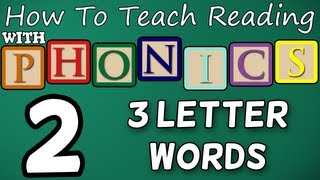 How to teach reading with phonics  212  CVCs 3 Letter Words  Learn English Phonics [upl. by Okun]