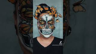 Catrin mariposa🦋💀 mariposamonarca catrinamariposamakeup catrinamakeup halloween [upl. by Dlorrej]