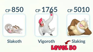 5010 CP SLAKING Evolution Line Only challenge in Pokemon GO [upl. by Nicki]