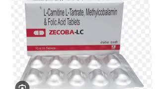 ZECOBA LC Tablets LCarnitine LTartrate Methylcobalamin amp Folic Acid Tablets [upl. by Suedaht971]