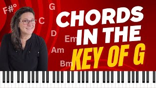 Key of G How to Form and Play Chords on Piano for beginners Piano Tutorial [upl. by Wight]