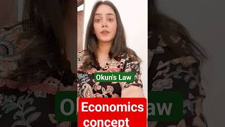 okuns Law 1 Minute Economics  shortsfeed economics economy ugcnet shortsvideo [upl. by Flessel]