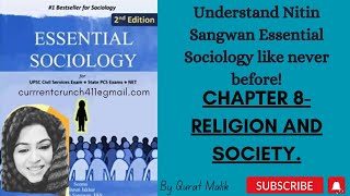 Chapter 8  Religion and Society Nitin Sangwan Essential Sociology [upl. by Wyon]