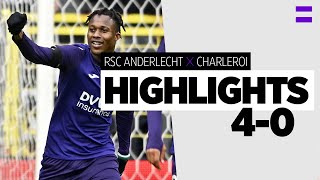 HIGHLIGHTS RSC Anderlecht  Charleroi  20212022  4 goals to take us back to the top 4 [upl. by Yliak580]