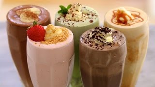 5 Homemade Ice Cream Milkshake Recipes [upl. by Guinn]