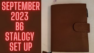 September 2023 Set Up Plan With Me in My B6 Stalogy Planner [upl. by Ayamat928]