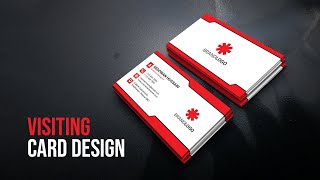 How to Create Professional Visiting Card Design in Photoshop [upl. by Suolekcin]