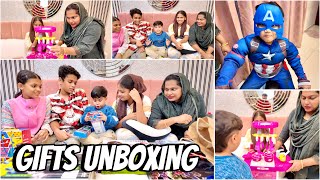 Birthday Gifts Unboxing 🎁🤩  Suhana  Sunaina  Zaigham [upl. by Cotter563]