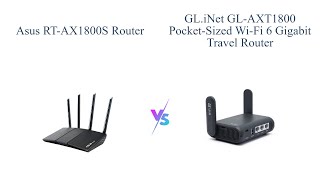 ASUS RTAX1800S vs GLiNet GLAXT1800 WiFi 6 Router Comparison 📶🔒🎮 [upl. by Emina]