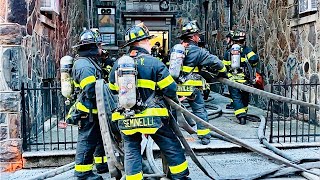 FDNY BOX 2588  FDNY OPERATING AT VERY QUICKLY KNOCKED DOWN 2ND ALARM FIRE ON CLAY AVENUE THE BRONX [upl. by Oicneconi]