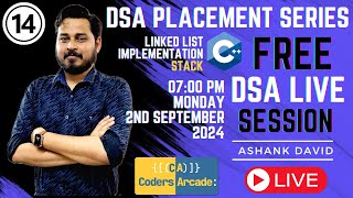 Mastering DSA in C for Placements  Session 14  Linked List implementation of STACK [upl. by Engeddi]