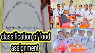 classification of food assignmentnutritionnursing studentvideo [upl. by Neelyak849]