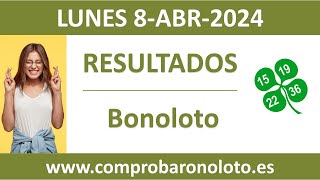 Resultado del sorteo Bonoloto del lunes 8 de abril de 2024 [upl. by Delorenzo3]