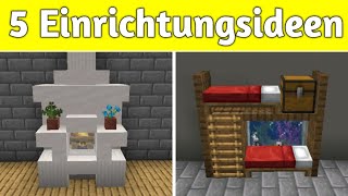 5 coole Einrichtungsideen für dein Haus  Minecraft Tutorial [upl. by Lantha]