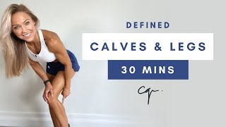 30 Min DEFINED CALVES amp LEG WORKOUT at Home  Bodyweight Only [upl. by Gavan]