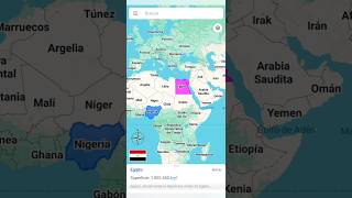 Egipto vs Nigeria Comparando Tamaños de Países 😱 geografiamundial [upl. by Longawa]