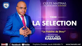 LA MISSION DU MERCREDI 31012024 AVEC PROPHETE DES NATIONS CHRISTIAN JACOB KABAMBA [upl. by Burck]