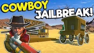 COWBOY TOWN JAILBREAK  Scrap Mechanic Multiplayer Gameplay  Bank Heist Cops and Robbers [upl. by Sylirama77]