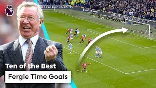 10 FANTASTIC Fergie Time Goals  Manchester United  Premier League [upl. by Ollecram]