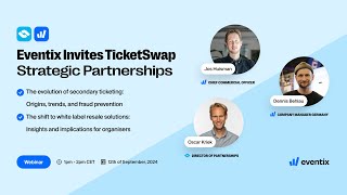 Eventix Invites TicketSwap Strategic Partnerships Webinar [upl. by Goldshell]