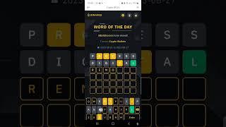 binance word of the day 7 letters26823Correct letter Crypto Wallet💥💯👍 [upl. by Harlen50]