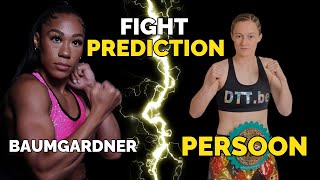 Alycia Baumgardner vs Delfine Persoon  FIGHT PREDICTION [upl. by Freiman]